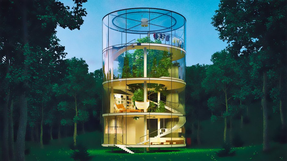 Стеклянный дом цилиндр