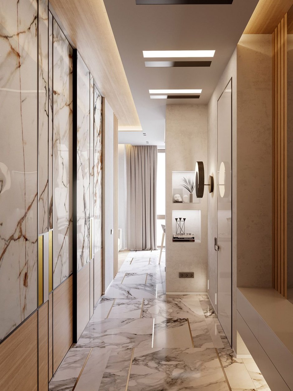 Световые линии на потолке