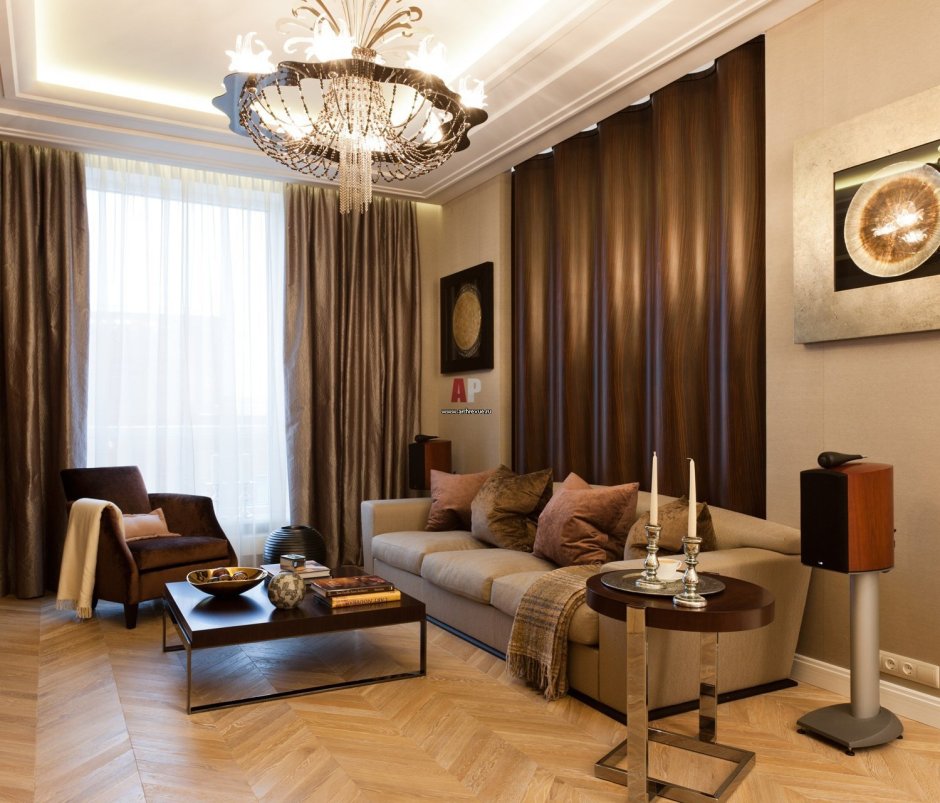 Бежево-коричневый интерьер