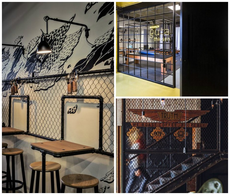 Рабица в интерьере