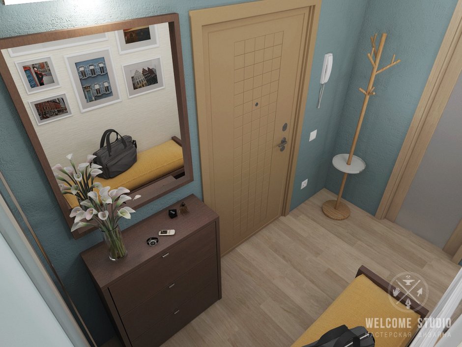 Интерьер узкой прихожей