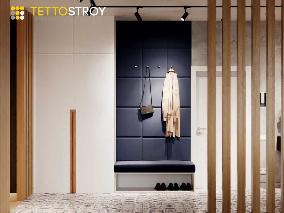 Вешалка из реек в прихожую