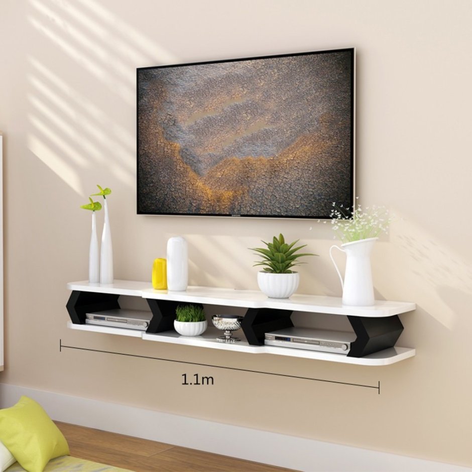 Полка под телевизор на стену