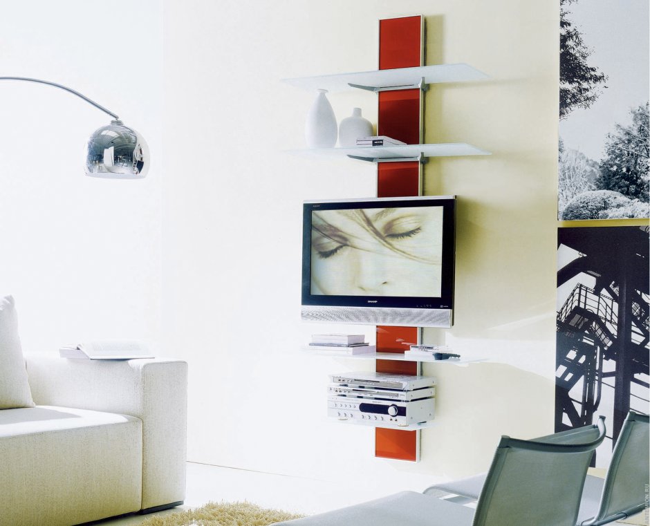 Полка для проводов под телевизор