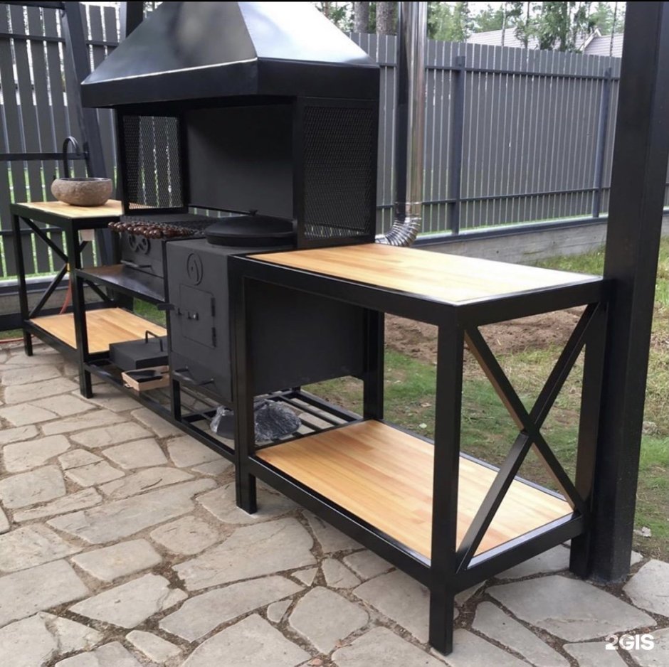 Мангал в стиле лофт