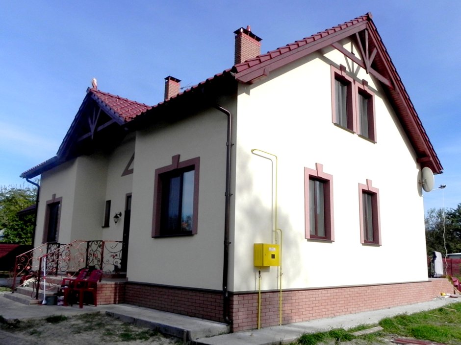 Дом штукатурка американка