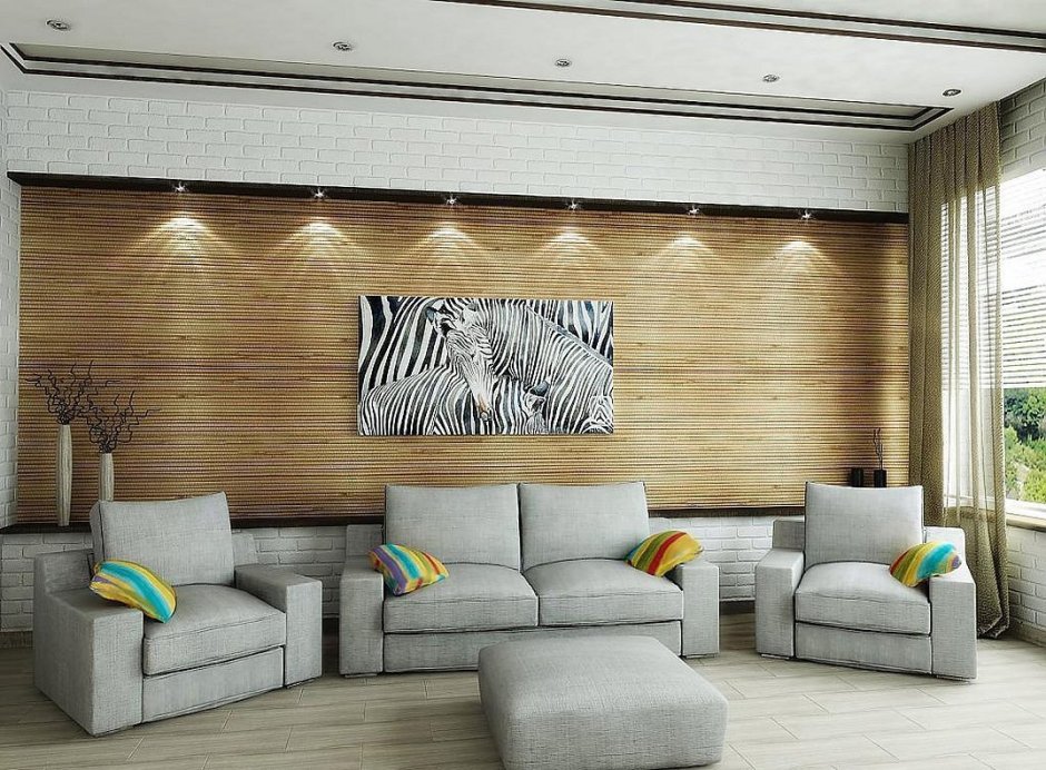 Бетонные стены в интерьере