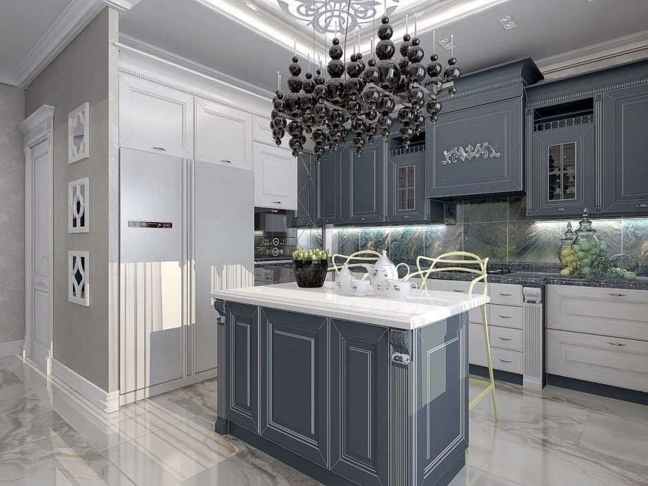 Кухня в сером цвете