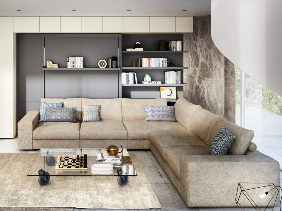 Шкафчики над диваном