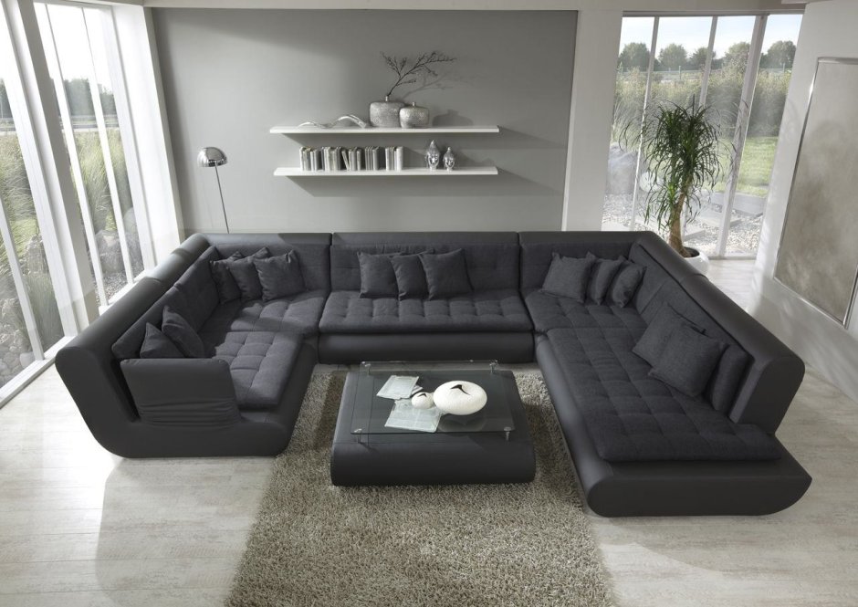 Интерьер под серый диван