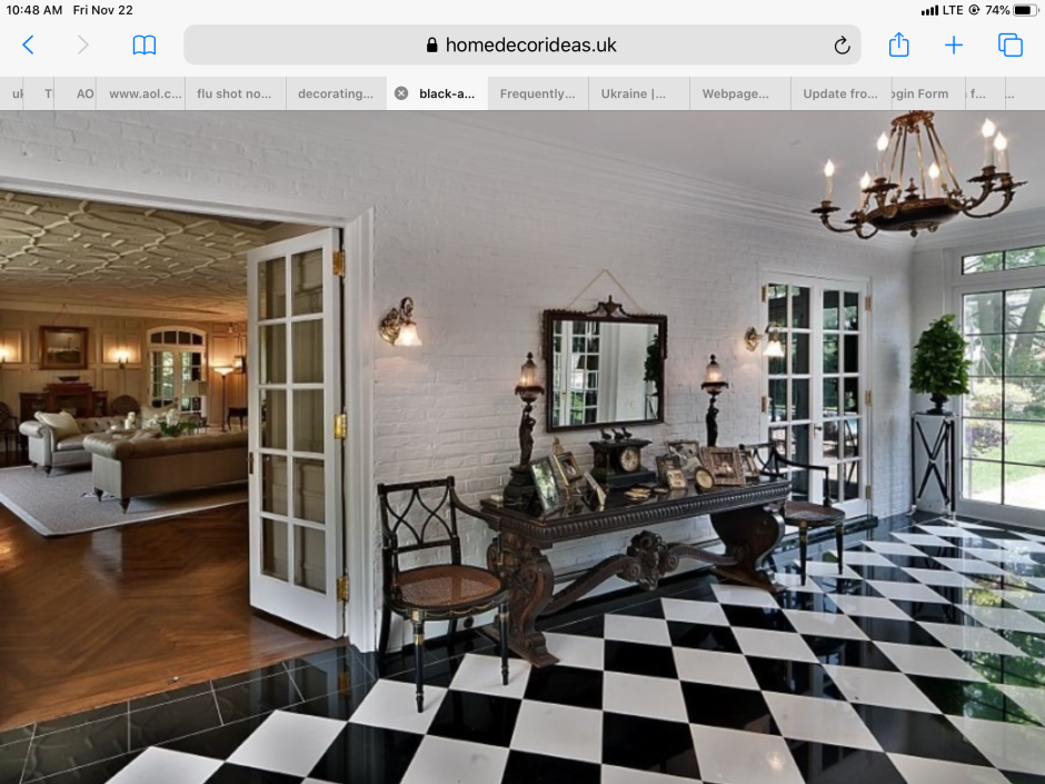 Интерьер в шахматном стиле