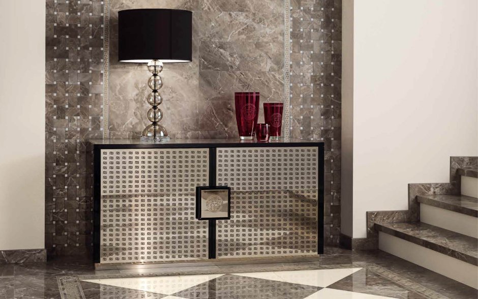 Плитка Версаче Гардения Орхидея