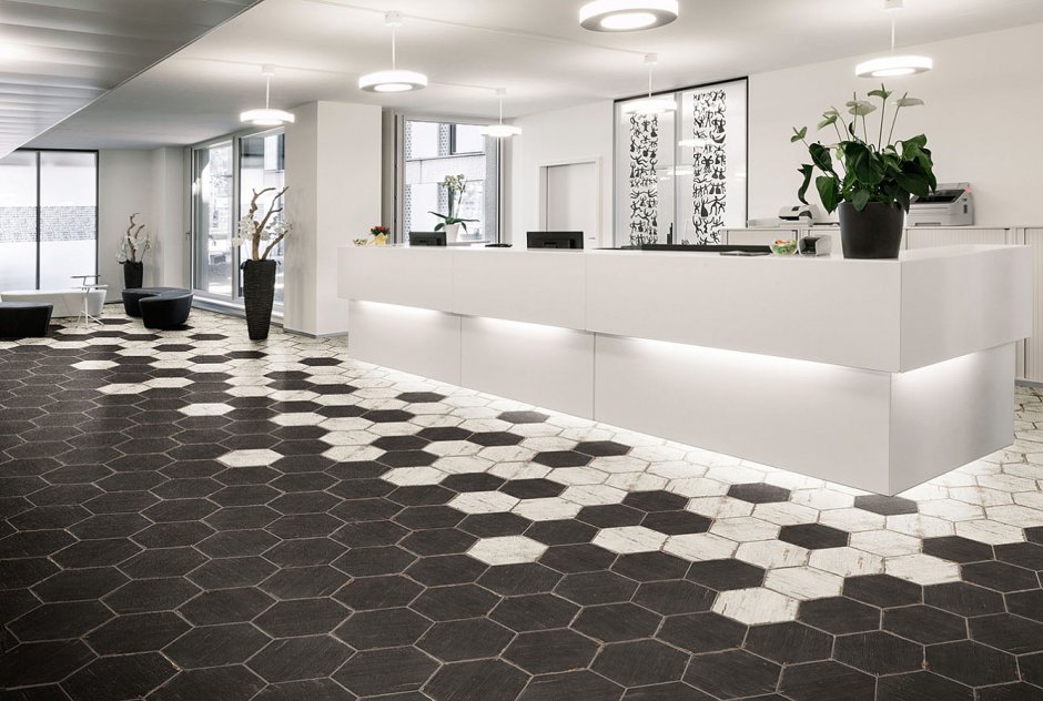 Natucer Retro hex Blanc 41.5x36