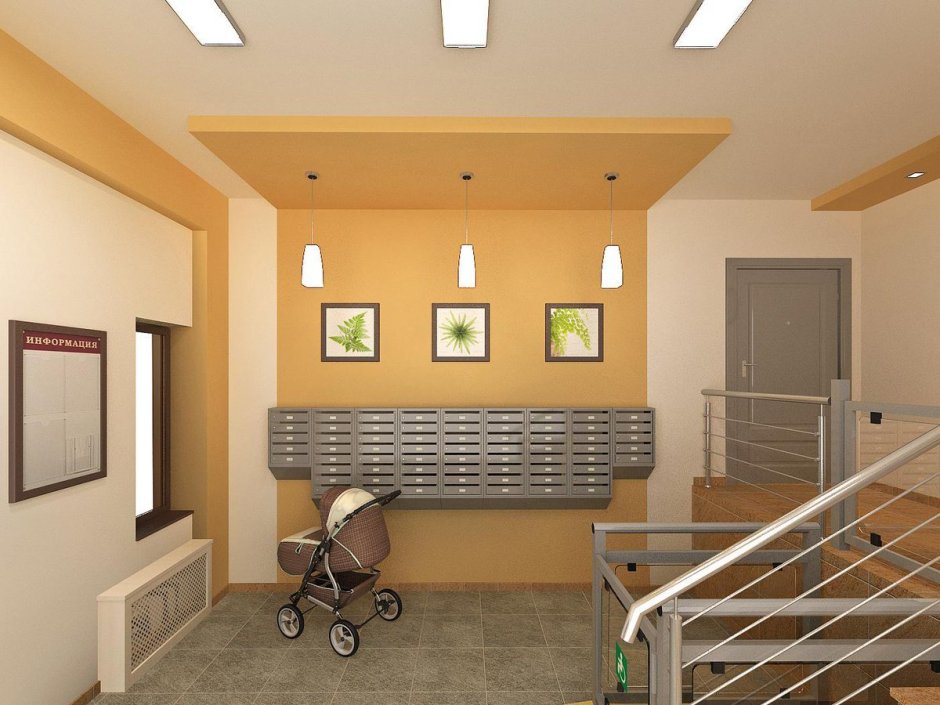 Красивый подъезд жилого дома