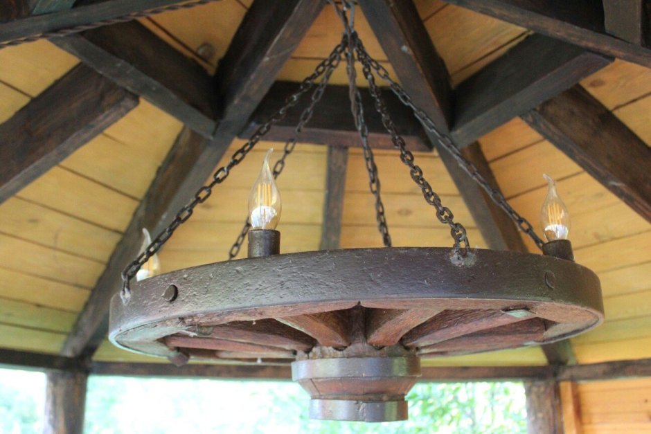 Самодельная люстра в беседку
