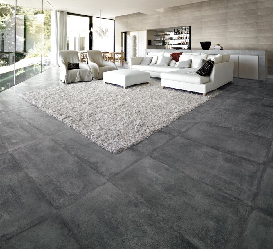 Пол керамогранит бетон