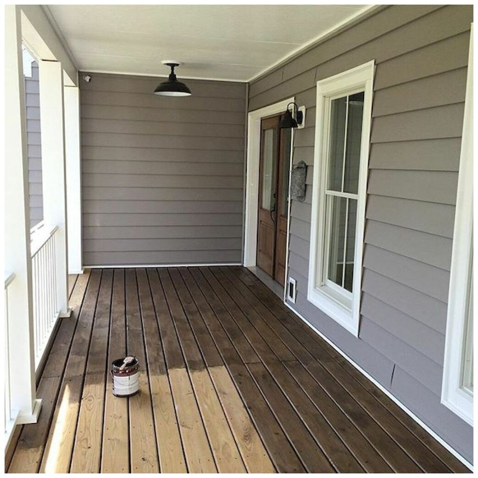 Покраска деревянной веранды