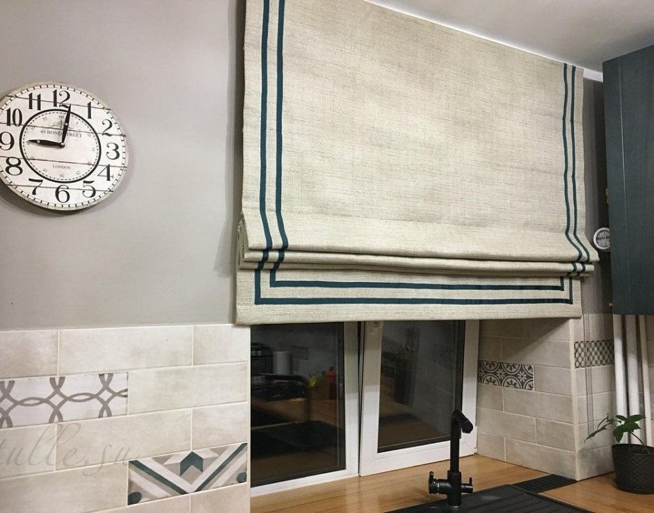 Римская штора на завязках