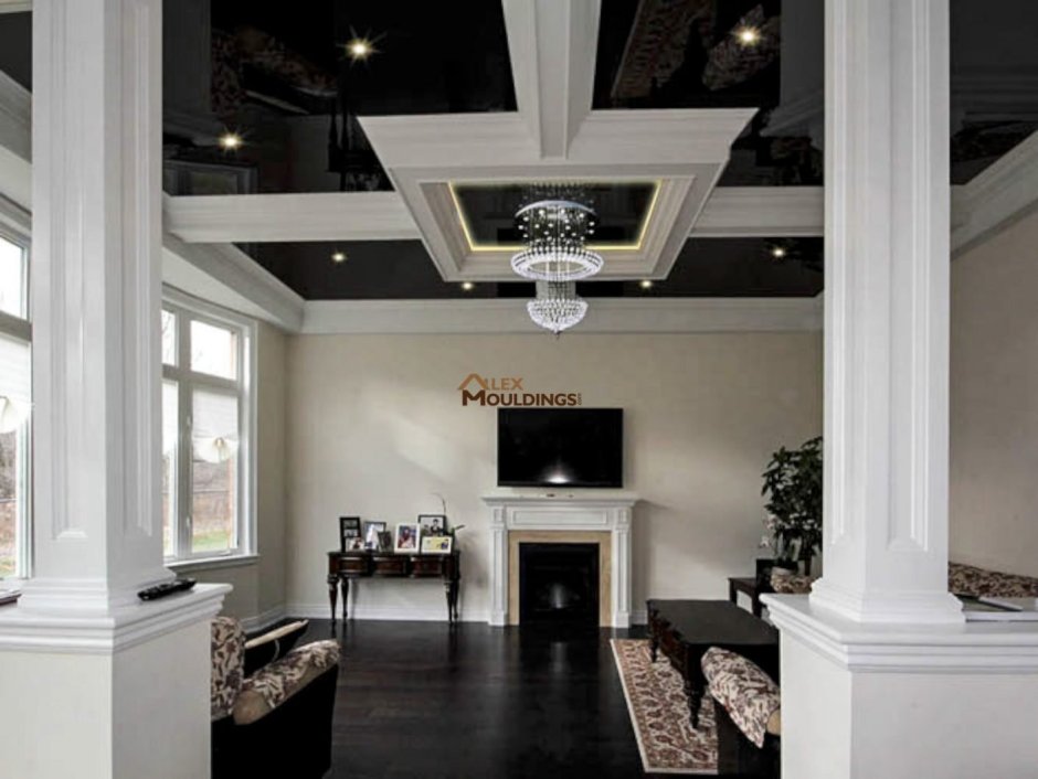 Черный натяжной потолок