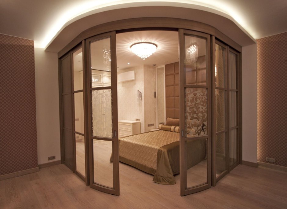 Полукруглые раздвижные двери