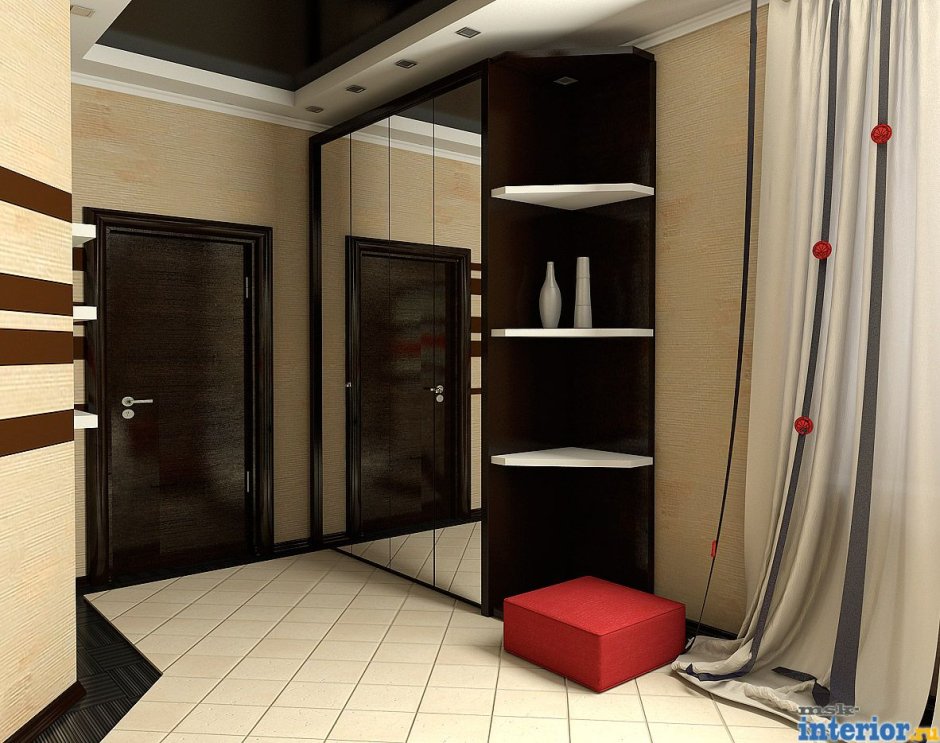 Интерьер углового коридора в квартире