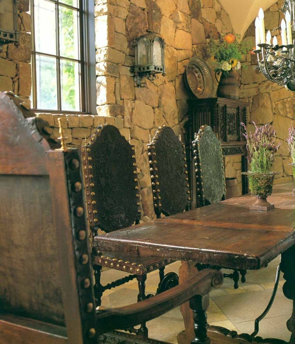 Деревянная кровать в стиле викингов