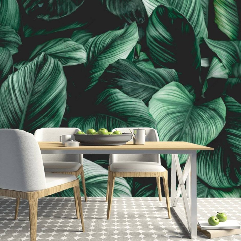 Аффреско банановые листья