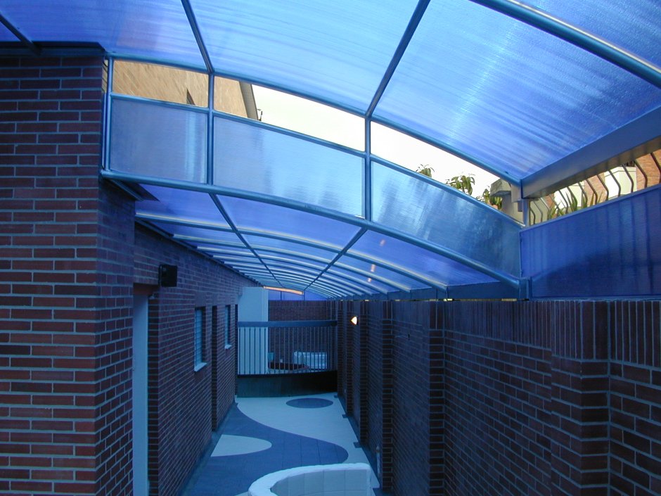 Сотовый поликарбонат Полигаль синий