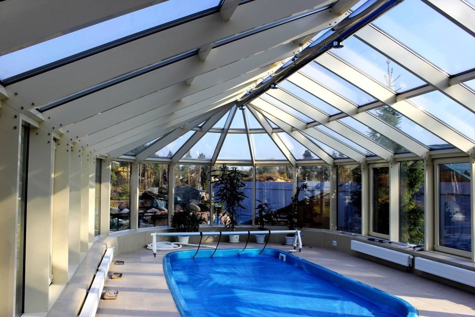 Стеклянная крыша для зимнего сада