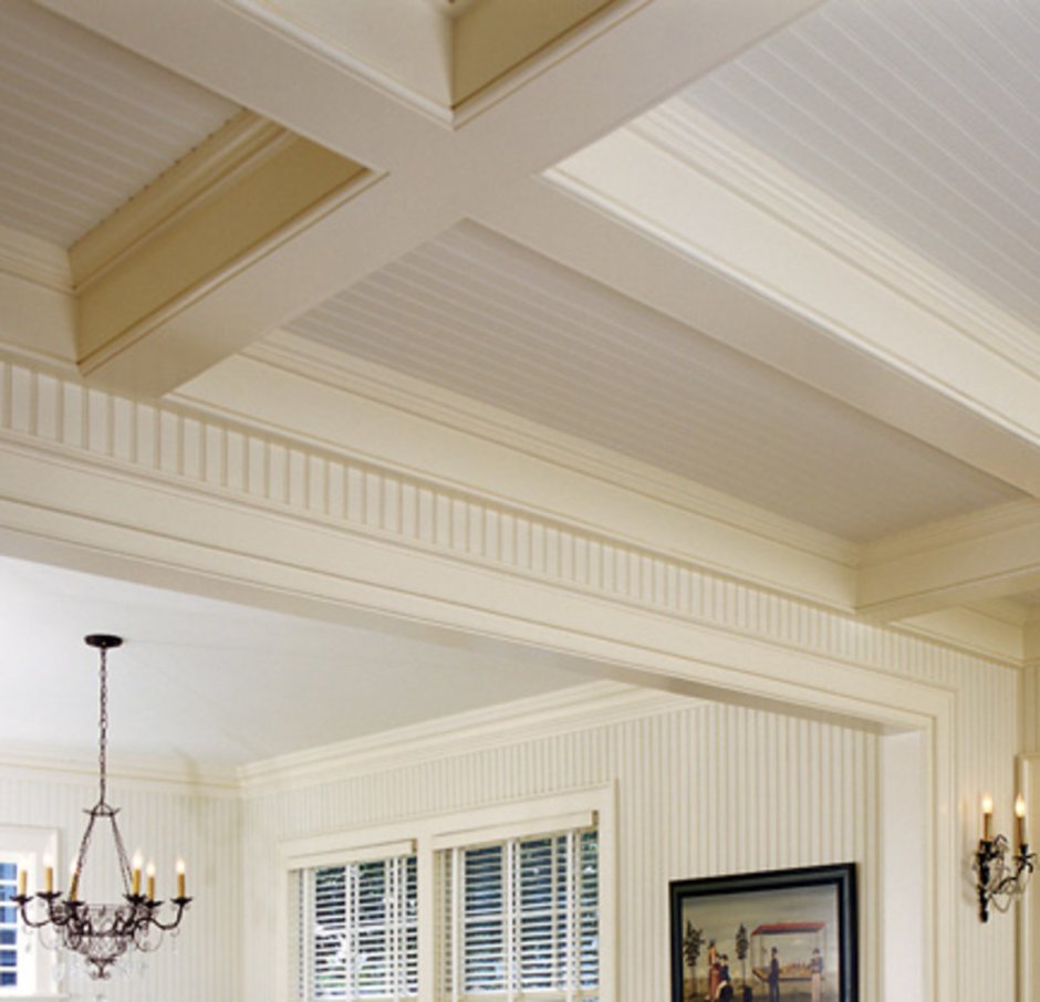 Кессонный потолок на веранде