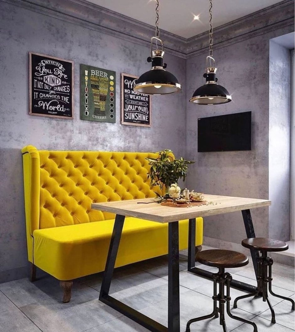 Диванчик лофт на кухне