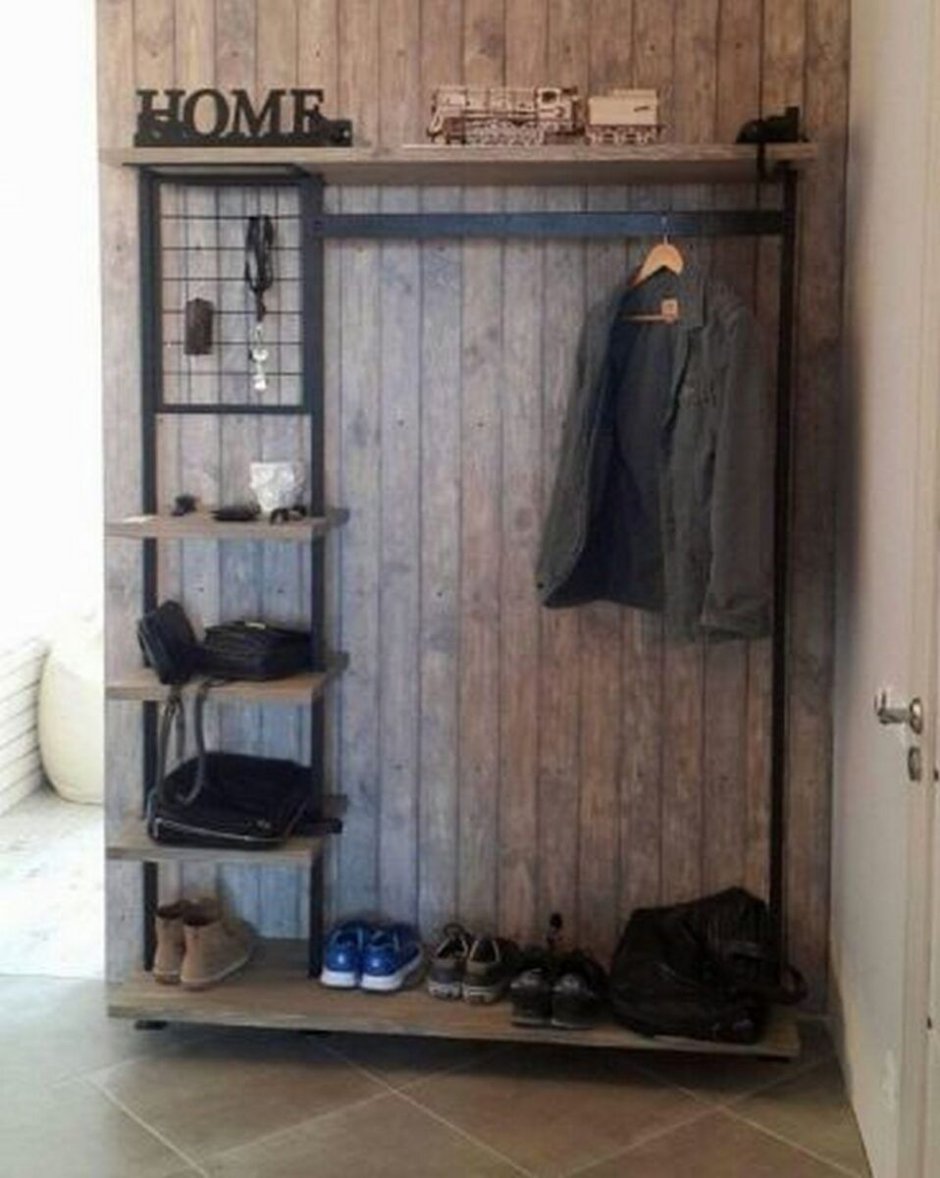 Прихожая в стиле лофт