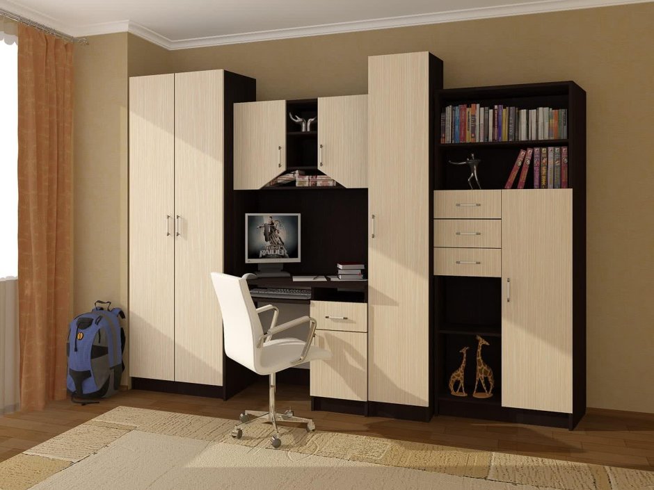 Угловая стенка с письменным столом