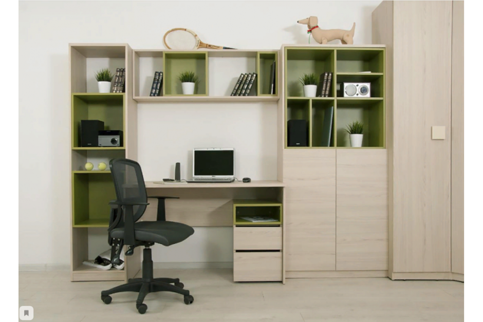 Стенка в гостиную с компьютерным столом