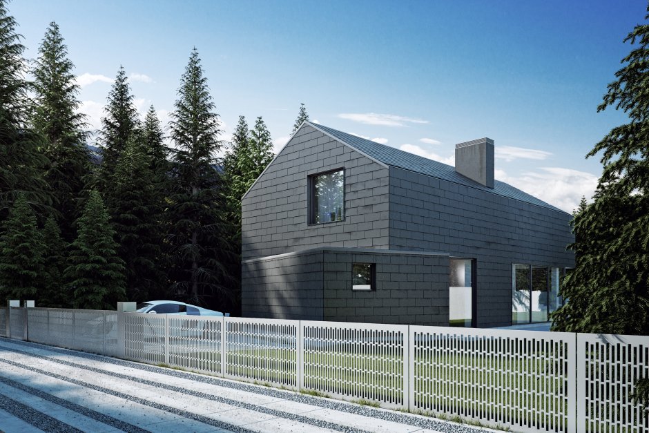 Дом из черного кирпича Росси