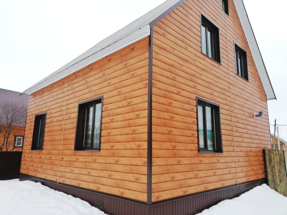 Металлосайдинг евробрус светлое дерево