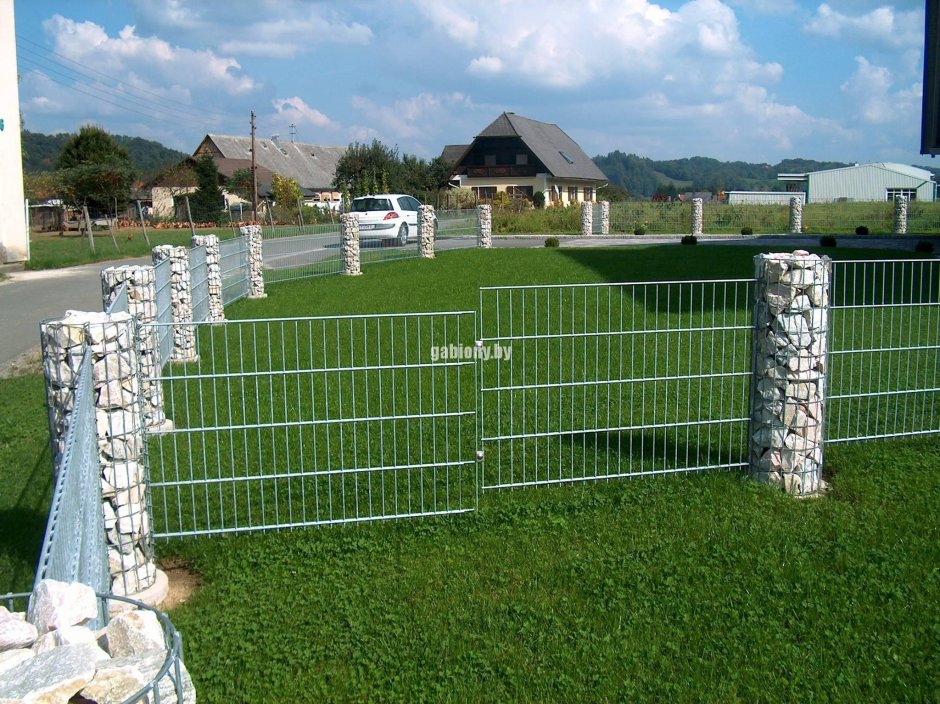 3д забор габион