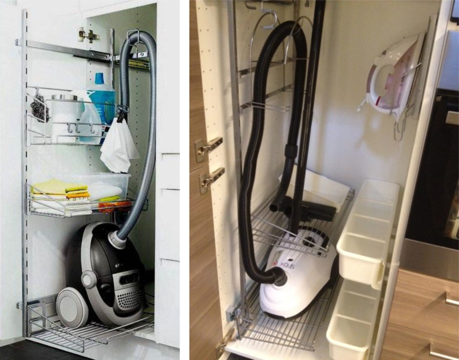 Место для хранения пылесоса