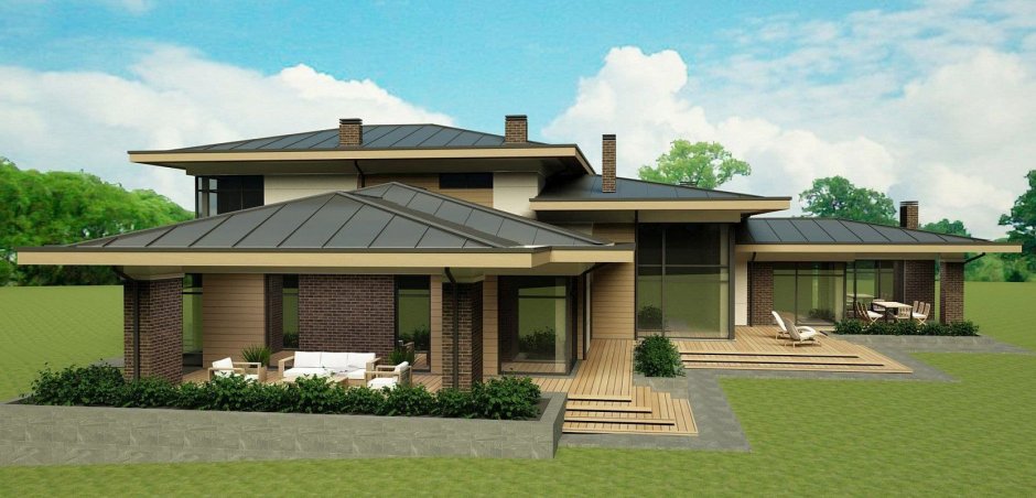 Вальмовая крыша Райт