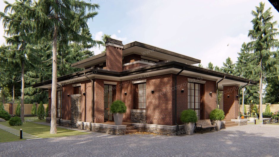 Дом в стиле прерий Райта 250 кв