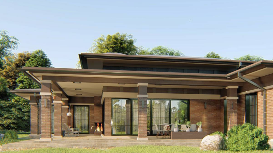 Одноэтажный дом Ллойд Райт прерии