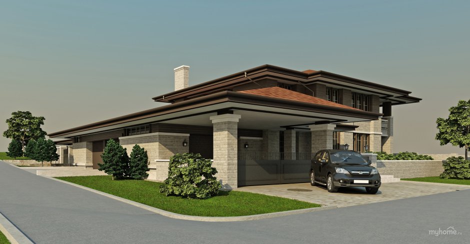 Дом в стиле Райта Архитектор Михаил Баранов