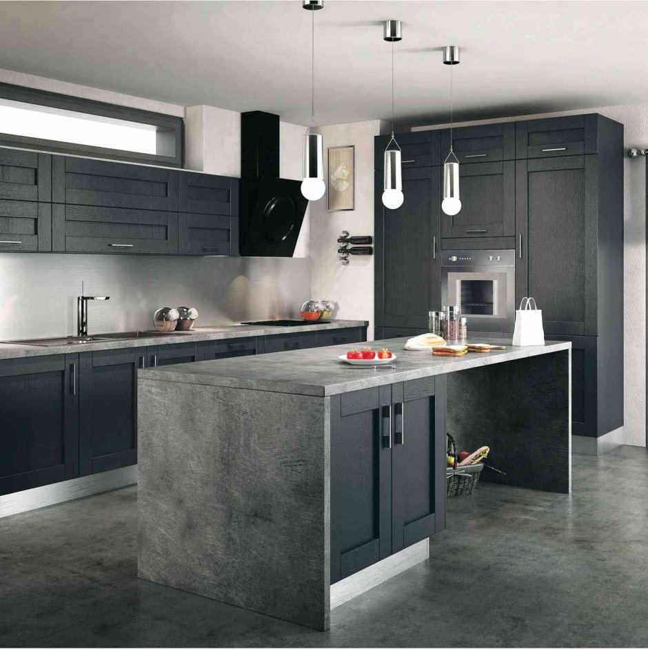 Кухня в стиле Леруа в интерьере белая