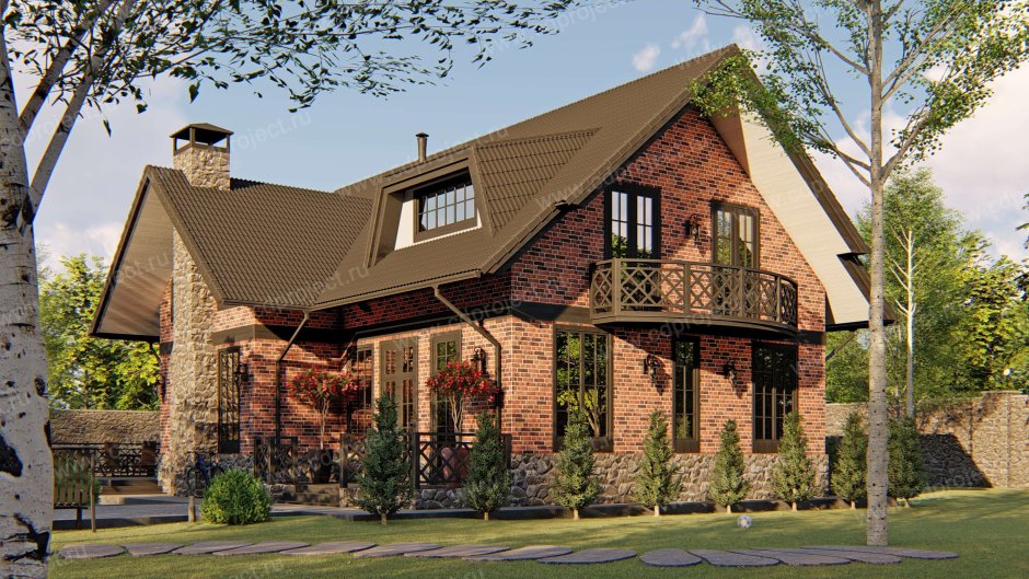 Одноэтажная усадьба Неоклассика