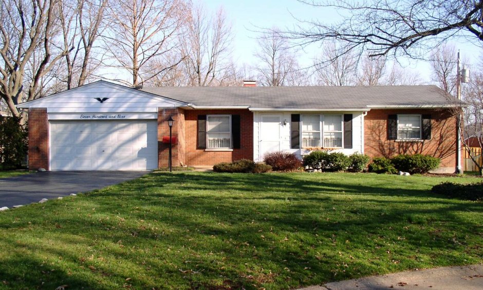 Одноэтажный дом в английском стиле