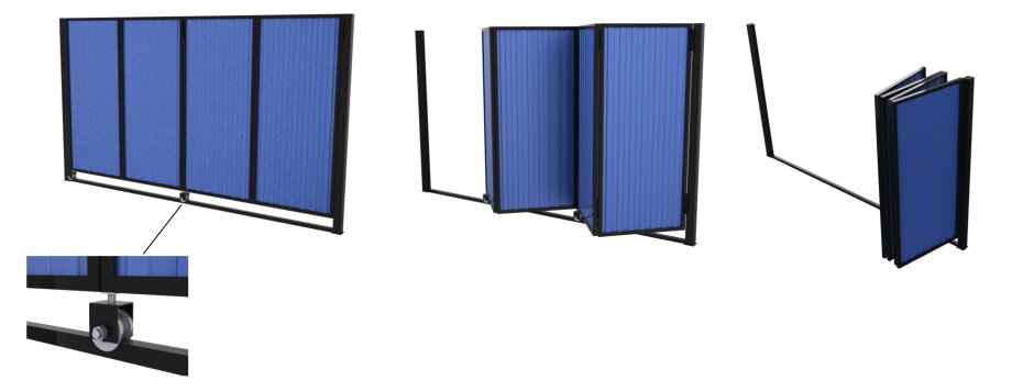 Автоматические складные ворота гармошка DOORHAN