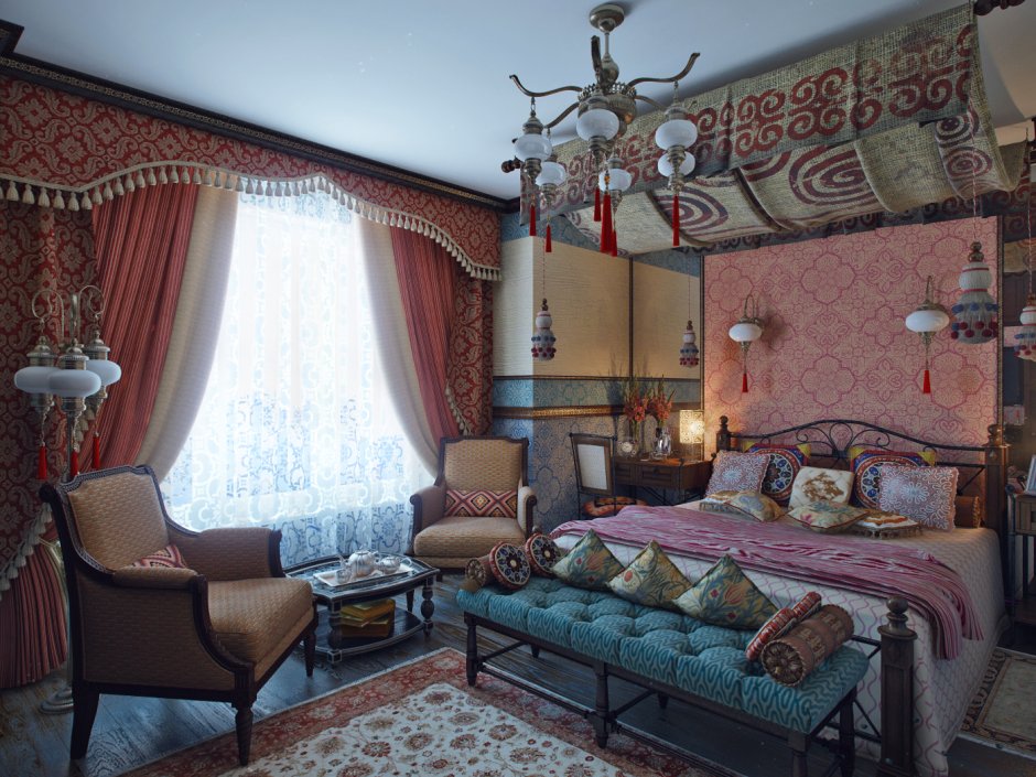 Марокко арабский стиль спальня