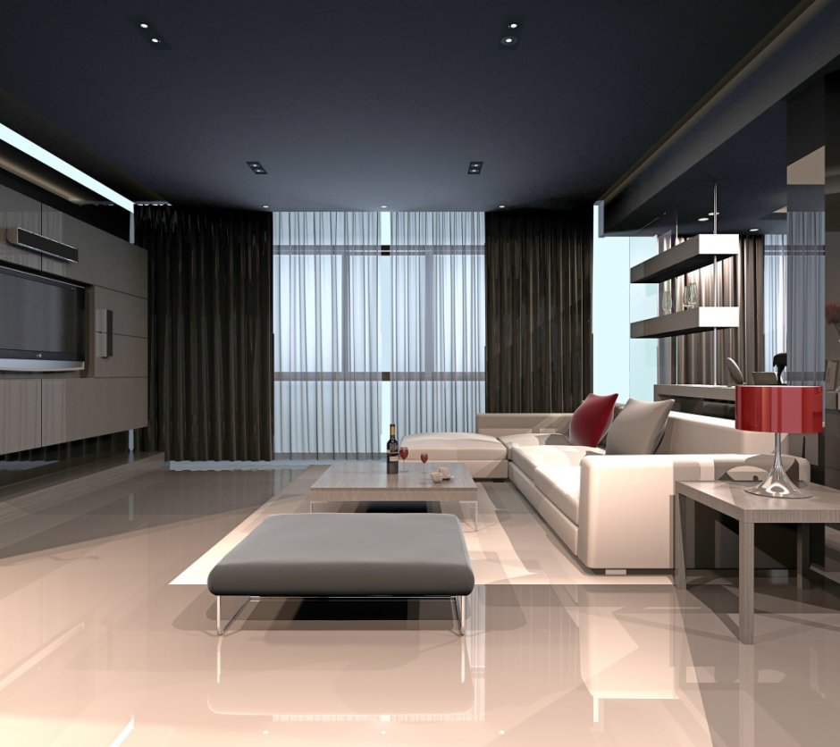 Гостиная в стиле Хай тек