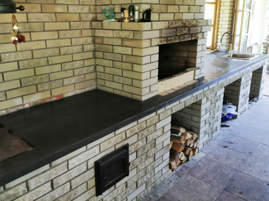 Столешница барбекю из керамогранита