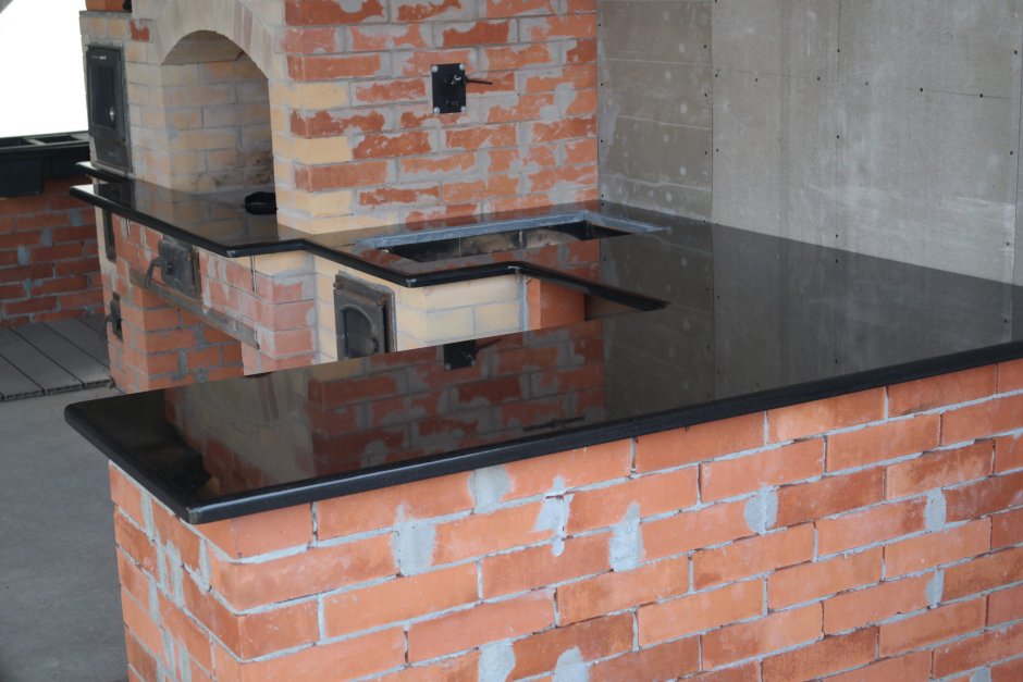 Гранит Дымовский столешница барбекю